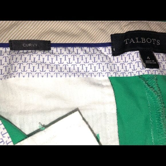 Talbots Womens curvy green crop pants size 4 - Picture 7 of 7